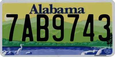 AL license plate 7AB9743