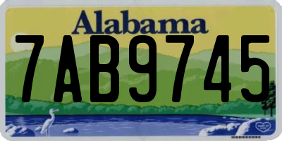 AL license plate 7AB9745
