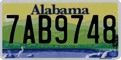 AL license plate 7AB9748