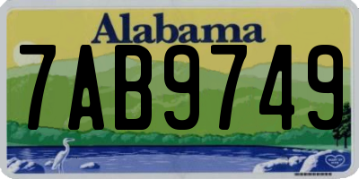 AL license plate 7AB9749