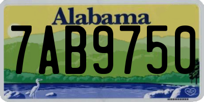 AL license plate 7AB9750