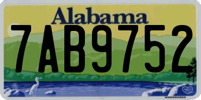 AL license plate 7AB9752