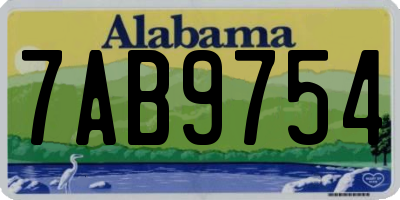 AL license plate 7AB9754