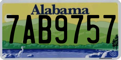 AL license plate 7AB9757