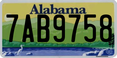 AL license plate 7AB9758