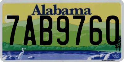 AL license plate 7AB9760