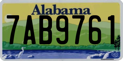 AL license plate 7AB9761