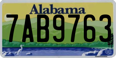 AL license plate 7AB9763