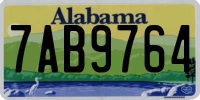 AL license plate 7AB9764