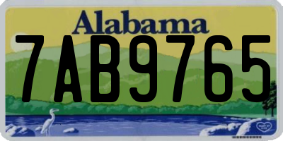 AL license plate 7AB9765