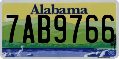 AL license plate 7AB9766
