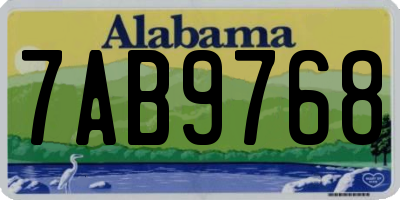 AL license plate 7AB9768