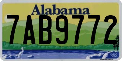 AL license plate 7AB9772