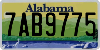 AL license plate 7AB9775