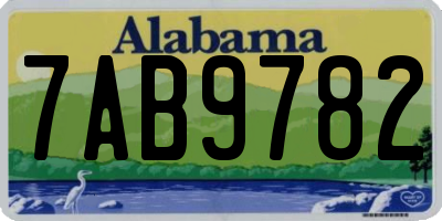 AL license plate 7AB9782