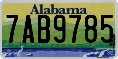 AL license plate 7AB9785