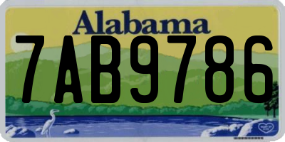 AL license plate 7AB9786