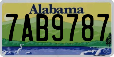AL license plate 7AB9787
