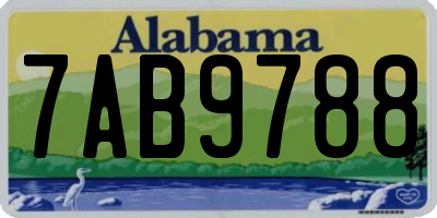AL license plate 7AB9788