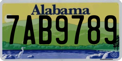 AL license plate 7AB9789