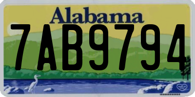 AL license plate 7AB9794