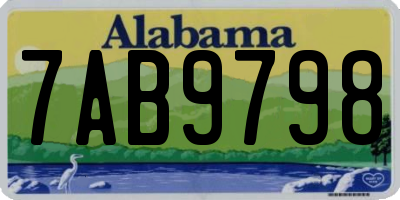 AL license plate 7AB9798