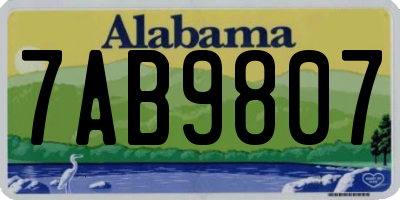 AL license plate 7AB9807