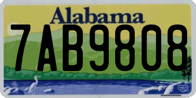 AL license plate 7AB9808