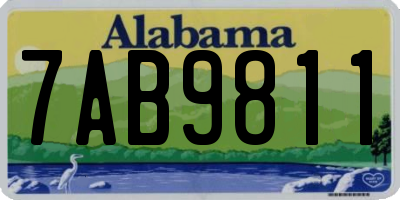 AL license plate 7AB9811
