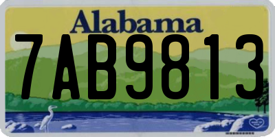 AL license plate 7AB9813