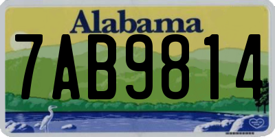 AL license plate 7AB9814