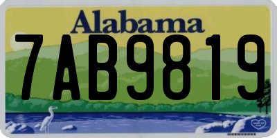 AL license plate 7AB9819