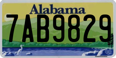 AL license plate 7AB9829