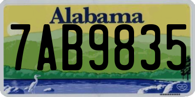 AL license plate 7AB9835