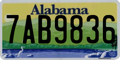 AL license plate 7AB9836