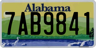 AL license plate 7AB9841