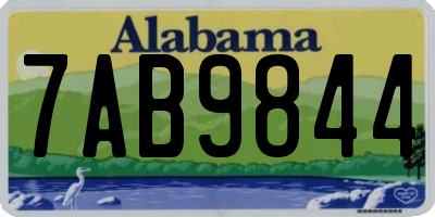 AL license plate 7AB9844