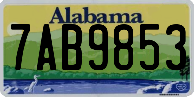 AL license plate 7AB9853