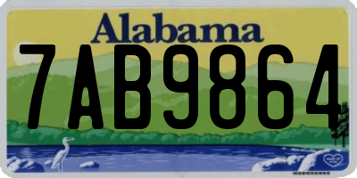 AL license plate 7AB9864