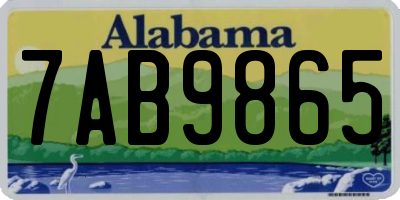 AL license plate 7AB9865