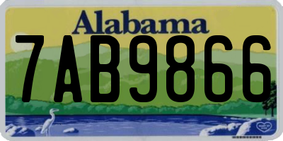 AL license plate 7AB9866