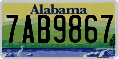 AL license plate 7AB9867