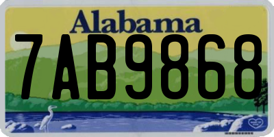 AL license plate 7AB9868