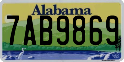 AL license plate 7AB9869
