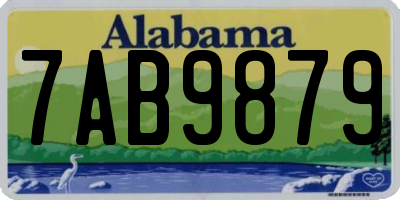 AL license plate 7AB9879