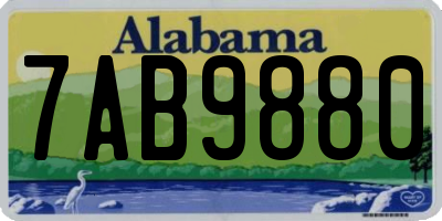 AL license plate 7AB9880