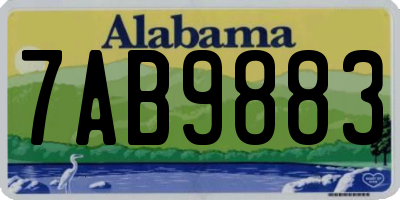 AL license plate 7AB9883