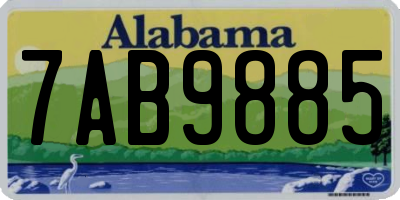 AL license plate 7AB9885