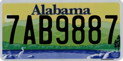 AL license plate 7AB9887