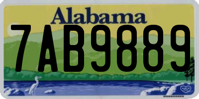 AL license plate 7AB9889